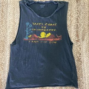 Midnight Rider vintage inspired graphic muscle tank